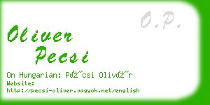 oliver pecsi business card